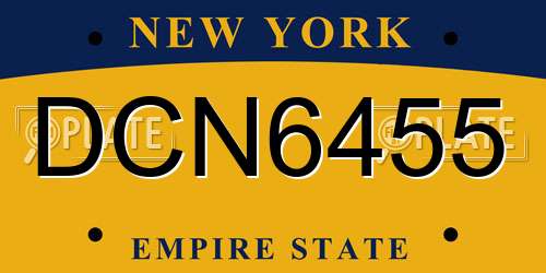 DCN6455 New York License Plate