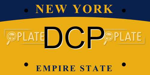 DCP New York License Plate