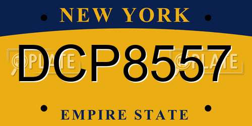 DCP8557 New York License Plate