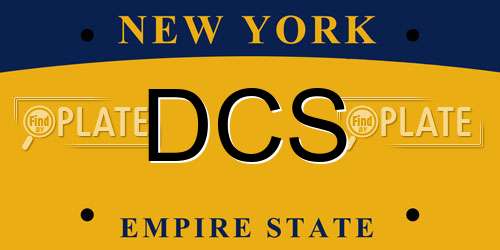 DCS New York License Plate