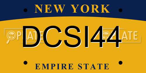 DCSI44 New York License Plate