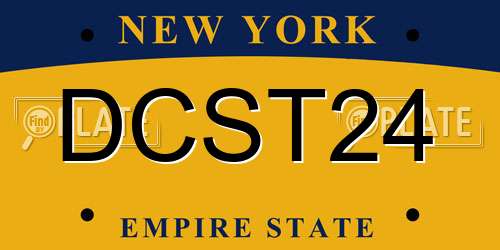 DCST24 New York License Plate