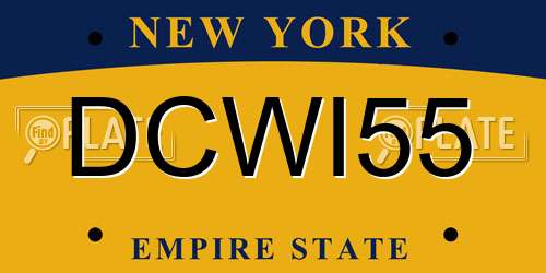 DCWI55 New York License Plate