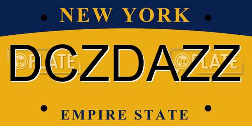 DCZDAZZ New York License Plate