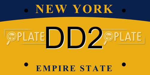 DD2 New York License Plate