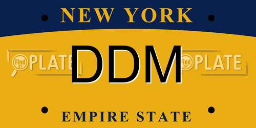 DDM New York License Plate