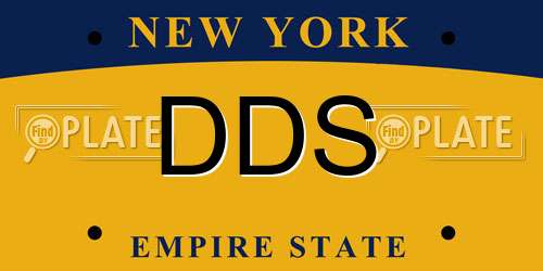 DDS New York License Plate