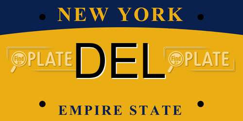 DEL New York License Plate