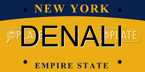 DENALI New York License Plate