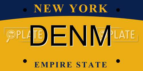 DENM New York License Plate