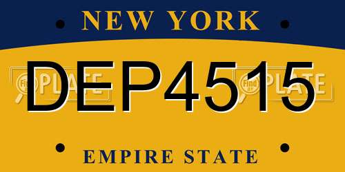 DEP4515 New York License Plate