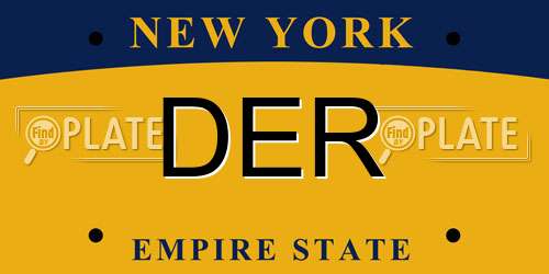 DER New York License Plate