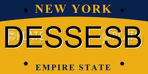 DESSESB New York License Plate