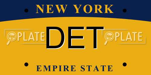 DET New York License Plate