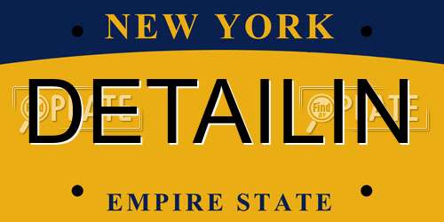 DETAILIN New York License Plate