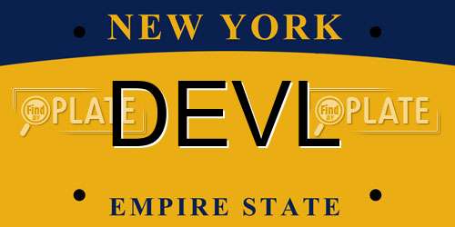 DEVL New York License Plate
