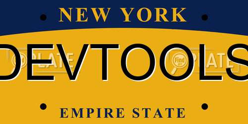 DEVTOOLS New York License Plate