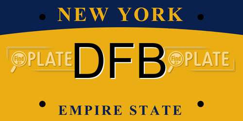 DFB New York License Plate