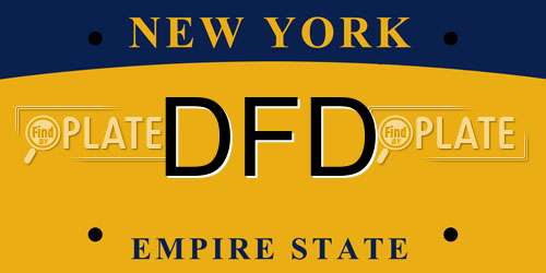 DFD New York License Plate