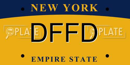 DFFD New York License Plate