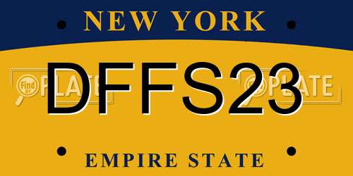 DFFS23 New York License Plate