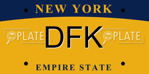 DFK New York License Plate
