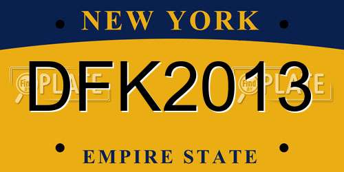 DFK2013 New York License Plate