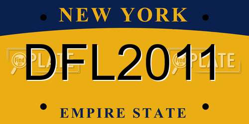 DFL2011 New York License Plate