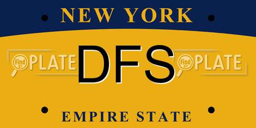 DFS New York License Plate