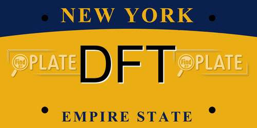 DFT New York License Plate