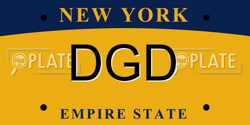 DGD New York License Plate