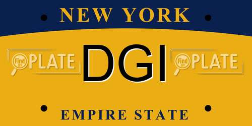 DGI New York License Plate