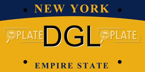 DGL New York License Plate