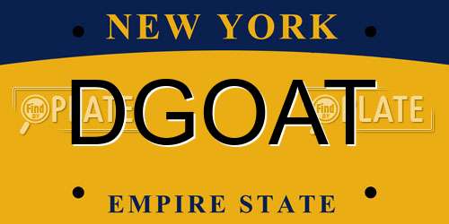DGOAT New York License Plate