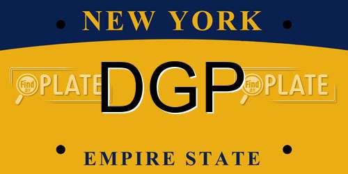 DGP New York License Plate