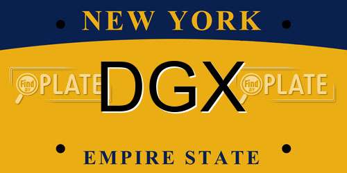 DGX New York License Plate