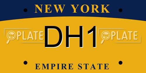 DH1 New York License Plate