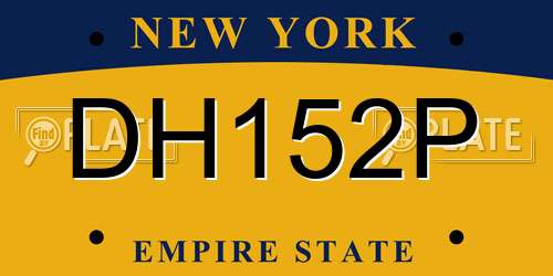 DH152P New York License Plate