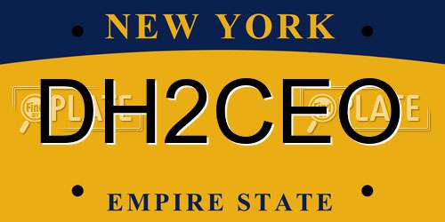 DH2CEO New York License Plate