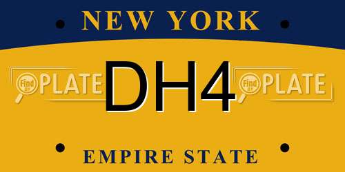 DH4 New York License Plate