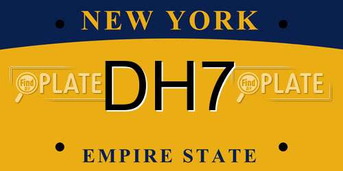 DH7 New York License Plate