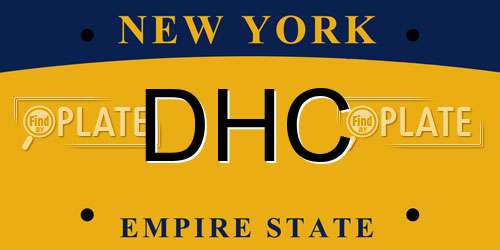DHC New York License Plate