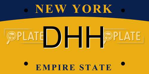 DHH New York License Plate