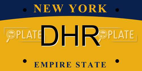 DHR New York License Plate