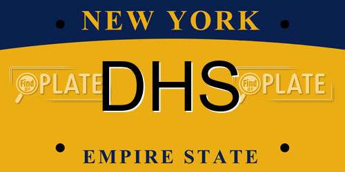DHS New York License Plate