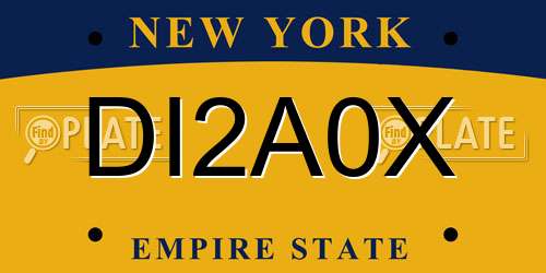 DI2A0X New York License Plate