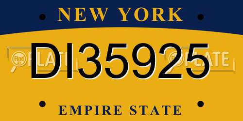 DI35925 New York License Plate