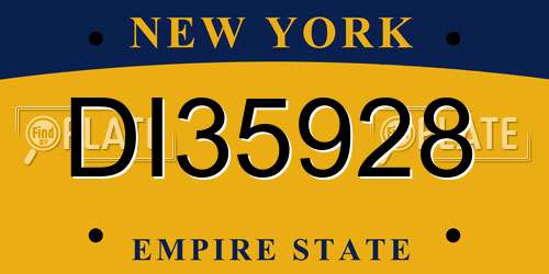 DI35928 New York License Plate