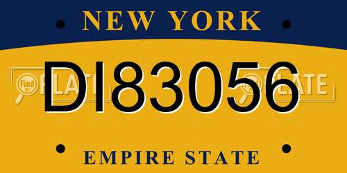 DI83056 New York License Plate