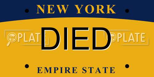 DIED New York License Plate